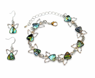 SET Paua: Náramek + náušnice anděl