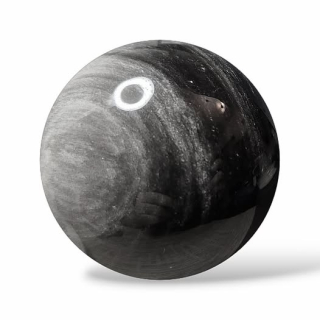 Obsidián stříbrný koule vel.6,5cm