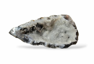 Achát peříčkový geodka vel. 8,2 x 4 x 1,8cm ,č.17