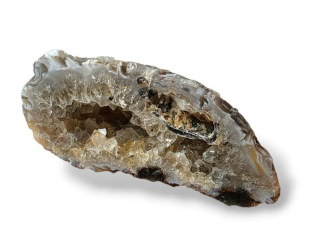 Achát peříčkový geodka vel. 9 x 4,4 x 2,5cm ,č.20