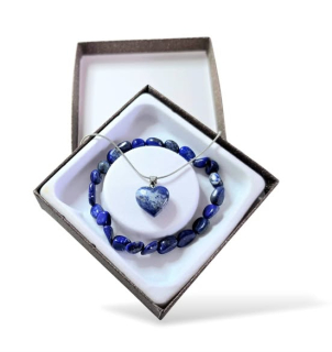 Lapis lazuli set v krabičce