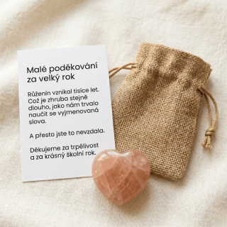 Růženínové srdce s věnováním