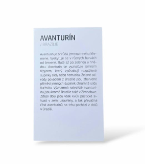 Kartička - AVANTURÍN