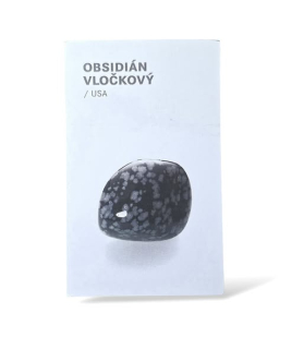 Kartička obrázek - OBSIDIÁN VLOČKOVÝ