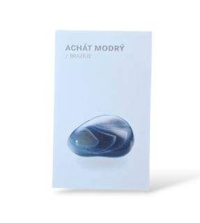 Kartička obrázek - ACHÁT MODRÝ (barvený)