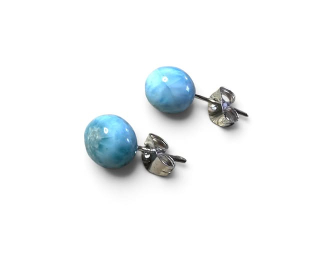 Larimar naušnice kuličky č.3 vel. 0,8cm