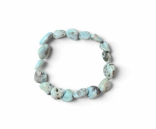 Larimar náramek nepravidelný silný (18cm)