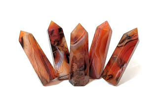 Achát barevný špice - Madagaskar vel. 6,5 x 2,5 cm