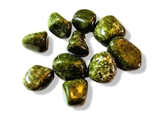 Epidot jaspis tromlovaný Indie