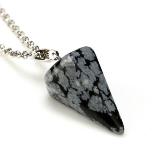Kyvadlo obsidian vločkový