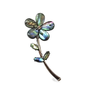 Kytka brož i přívěsek s Paua perletí