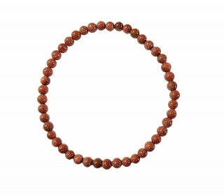 Sluneční kámen (syntetický) náramek jemný hnědý