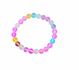 Křišťál Aqua Aura míchaný náramek 0,8 cm