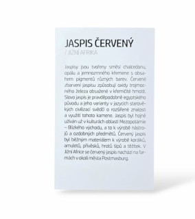 Kartička - JASPIS ČERVENÝ