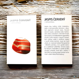 Kartička - JASPIS ČERVENÝ