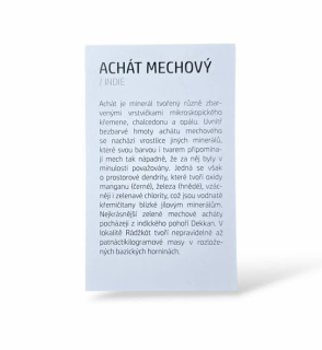 Kartička - ACHÁT MECHOVÝ