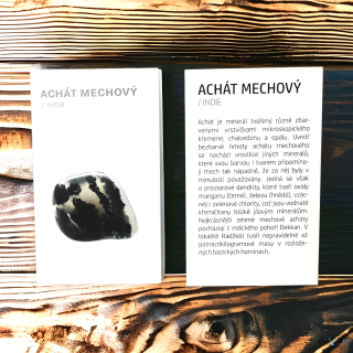 Kartička - ACHÁT MECHOVÝ