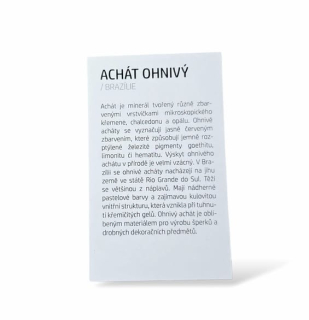 Kartička - ACHÁT OHNIVÝ