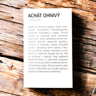Kartička - ACHÁT OHNIVÝ