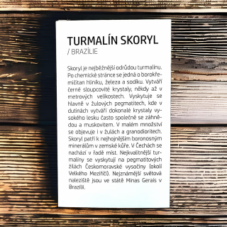 Kartička - TURMALÍN SKORYL