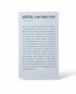 Kartička - KŘIŠŤÁL S AKTINOLEM (lodolit)