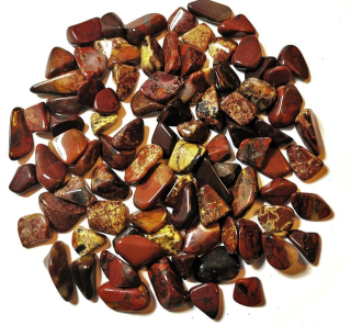 Jaspis brekcie tmavá směs 100g , vel. 0,8 -1,2cm
