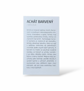 Kartička - ACHÁT BARVENÝ