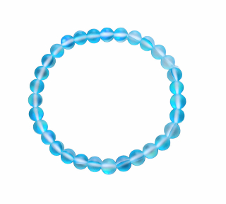 Křišťál Aqua Aura náramek tyrkys 0,6cm
