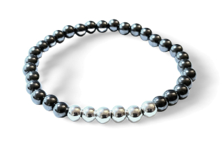 Hematit luxusní náramek stříbrný unisex