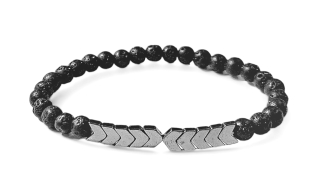Náramek hematit s lávou