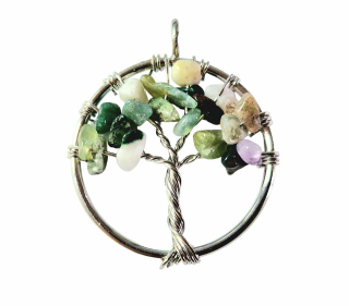 Strom života - magický amulet malý ACHÁT MECHOVÝ