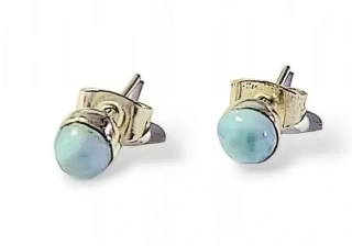 Larimar naušnice pecičky větší