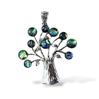 Strom života velký přívěsek s perletí Paua