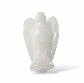 Anděl křišťál mléčný vel. 5 cm