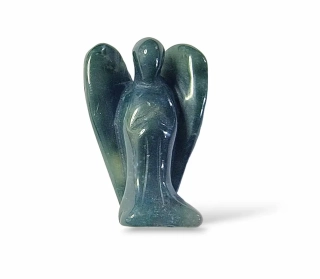 Anděl achát mechový, vel.3,5cm