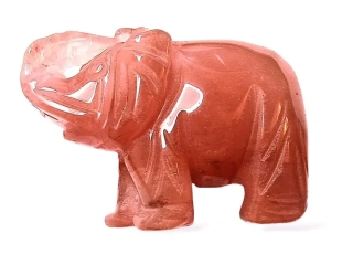 Slon Jahodový křišťál  maxi vel.8x6cm