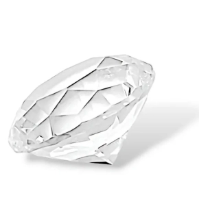 Diamant bílý z křišťálového skla vel.6cm