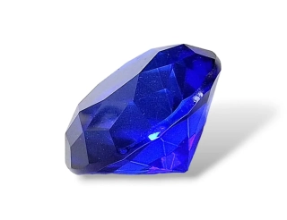Diamant tmavě modrý z křišťálového skla vel.6cm