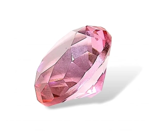 Diamant růžový z křišťálového skla vel.6cm
