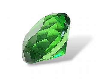 Diamant zelený z křišťálového skla vel.6cm