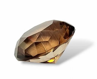 Diamant hnědý z křišťálového skla vel.5cm