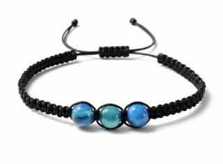 Achát modrý  Shamballa náramek 