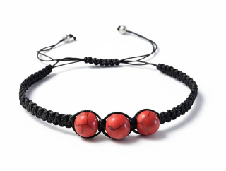 Magnezit červený Shamballa náramek 